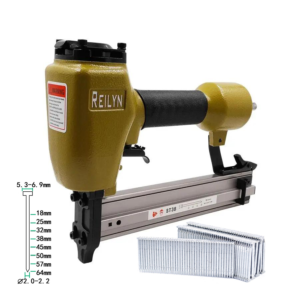 Rivet Gun Air - レイリン 14Ga エアーブラッドネイラー ST38 コンクリートネイルガン 空気圧式スチールステープラー