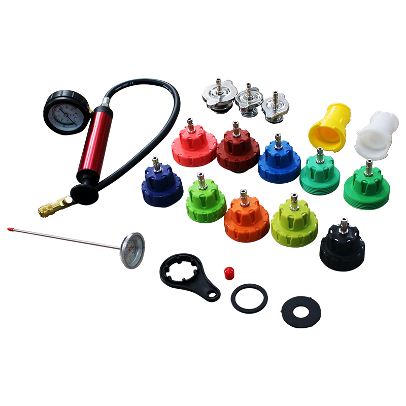 Radiator Pressure Tester - ユニバーサル 18 個ラジエーターリークディテクタ車冷却システムテスター自動車修理圧力計キット車修理ツールポータブル