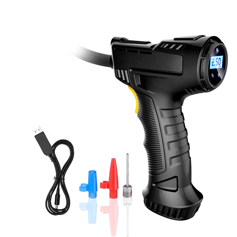 Air Compressor - 150PSI 120W ポータブルデジタル充電式電動エアポンプ ABS 自動車用コンプレッサー ワイヤレス