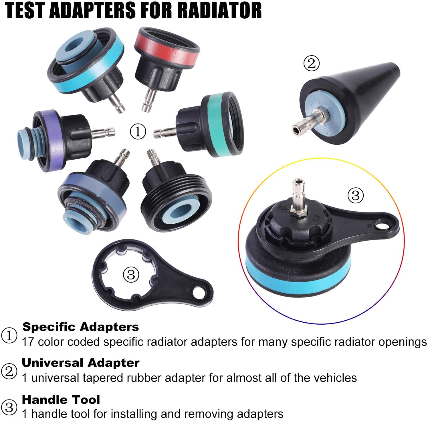 28個入りユニバーサルラジエーター圧力テスターセット真空式冷 - Radiator Pressure Tester のレビューと価格