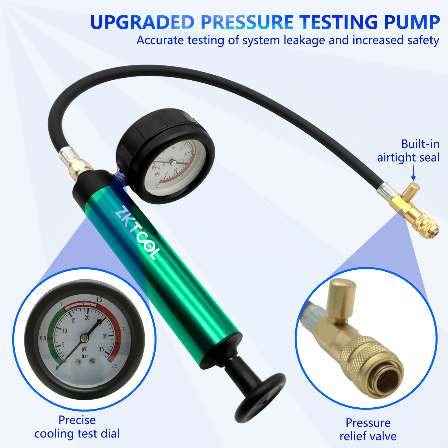アルミ製自動車冷却システムラジエーター圧力テストツール、圧力 - Radiator Pressure Tester のレビューと価格